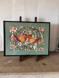 Textile collaged bird