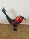 Textile collaged bird